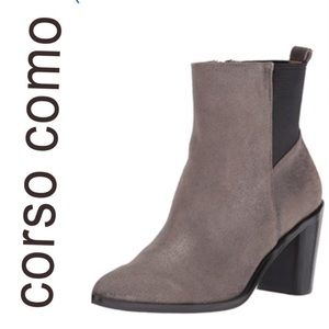 Corso Como Grey Metallic Ankle Boots NWT 8.5